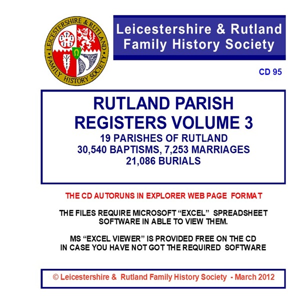 CD095 Rutland Parishes Vol 3