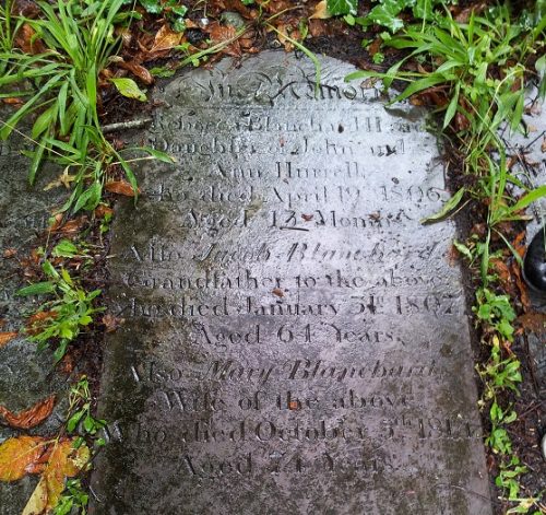 The grave of Jacob and Mary Blanchard